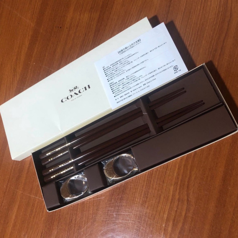 Coach Japan Release Chopsticks Set NIB